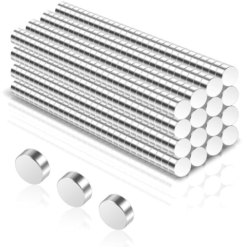 Lot de 360 mini aimants puissants 3 x 2 mm Petits aimants ronds puissants pour réfrigérateur, tableau blanc, tableau d'affichage, bureau
