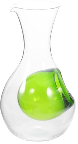 INOOMP Glass Wine Decanter with Ice Cavity 400ml Small Wine Carafe Glass for Sake and Brandy Cooling Beverage Server for Home and Restaurant Use