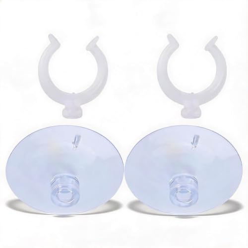 Dpofirs Aquarium-Schlauch-Saugnapf mit Clamp/Holder, Aquarium-Luftleitungshalter für 16–22 Mm Schläuche, 4 Stück Leistungsstarke Feste Klemmen für -Rohre-Zubehör (Kann 22–25 mm Klemmen)