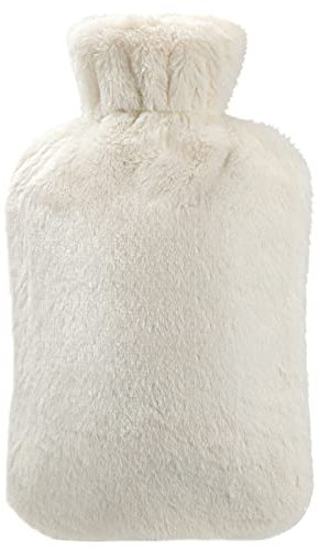 Homealexa Wärmflasche mit weichem Bezug 2L, Premium Naturkautschuk,Sicher und Langlebig Wärmeflasche für Familie