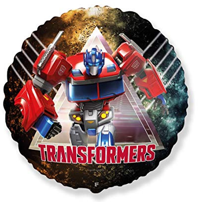 Ballonim Ballon Optimus Prime & BumblebeeTransformers – Ballon env. 45 cm – Décoration d'anniversaire – Ballon en aluminium Happy Birthday Décoration (Optimus)