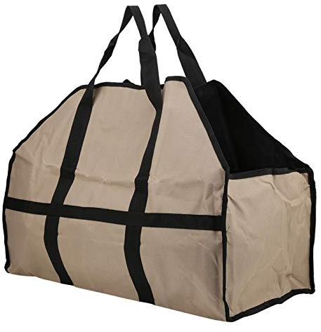 Keenso Sac de Bois de Chauffage, Sac à Main fourre-Tout de Transport, Stockage de Charbon de Bois, Grande capacité et étanche, Petit Compact, Pliable(Kaki) Sports d'échecs et de loisirs