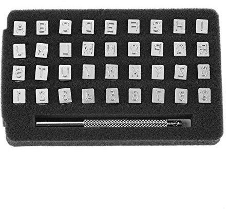36 Uds 3mm/6mm estampadora de números de letras herramienta de perforación de acero de aleación para impresión artesanal de cuero DIY para impresión de madera de plástico(6mm)