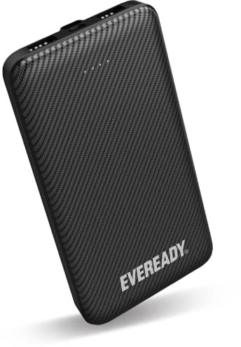 EVEREADY - Batería Externa de 10000 mAh + Cable USB-A/Micro-USB, batería Externa de teléfono, Color Negro