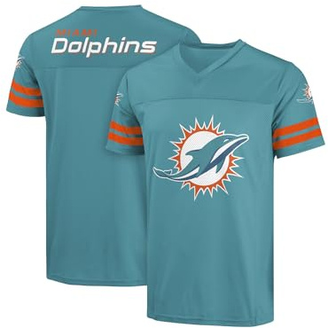FOCO NFL Herren Offizielles Lizenzprodukt Primary Logo Wordmark Game Day Football V-Ausschnitt Top