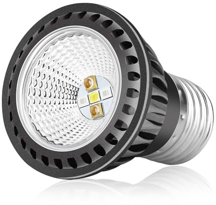 MiOYOOW Reptilienlampe, 5 W Vollspektrum Solarbirne, Hochintensive Dimmbare Wärmelampe für Wüstenregenwald Reptilien