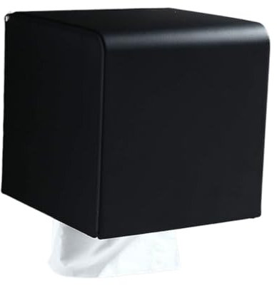 Toilettenpapierhalter, Papierrollenhalter, Badezimmerpapierhalter, Aluminium, schwarz, Badezimmer-Papierrollenhalter, kurzer Taschentuchhalter, Box-Rack, Toilettenpapierhalter, Taschentuchboxen, schön