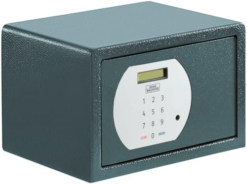BURG-WÄCHTER Möbeltresor für Hotel mit elektronischem Zahlenschloss, Zur Wand- und Bodenbefestigung, 6,7 l, 7,1 kg, Pure-Safe PS 110 E KA 3, anthrazit