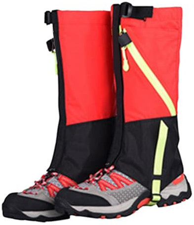Bendamasken,Kinderschutz Gegen Farn, Wasserdichte Skischuhe In Zwei Schichten, Einstellbare TPU-Riemen, Für Wandern, Schnee, Outdoor-Aktivitäten (Farbe : Rot)
