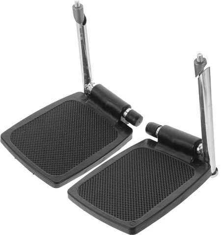 Healvian Hochklappbare Rollstuhl-fußstütze Robuste Rollstuhl-beinstütze Mit Stange Ersatz-rollstuhl-fußplatten Für Rollstuhltypen
