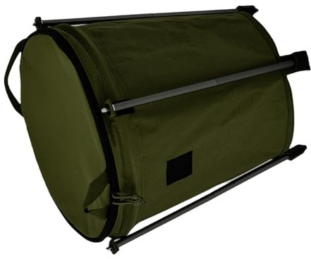 Psdndeww Contenedor de basura plegable para camping, picnic al aire libre, barbacoa, camping, cubo de basura plegable con tapa con cremallera