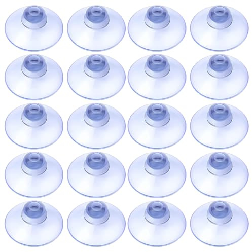 20 ventouses pour fenêtre, ventouses pour verre, ventouses pour table en verre, ventouses pour carrelage, plaques de verre, fenêtres, décoration de voiture, cuisine, transparent (40 mm)