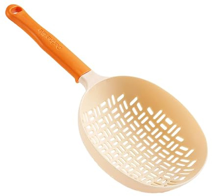 Cucchiaio scolapasta in silicone, riutilizzabile, con fessure, in silicone, resistente al calore, per pasta, spaghetti, utensile da cucina multiuso