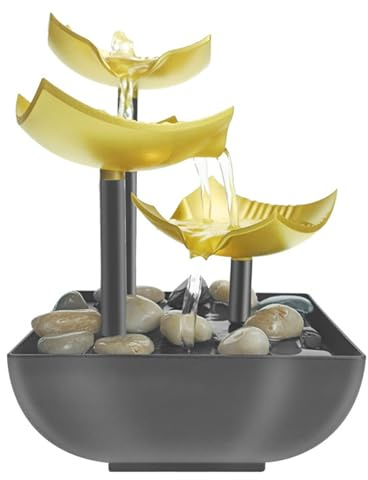 Cammeciso Fontanella Decorativa da Interni Esterne,Fontanas da Tavolo Circuito Chiuso,Cascata Rilassante,Rilassamento Tranquillo,Adatto per Camera Letto,Soggiorno,Studio,Hotel