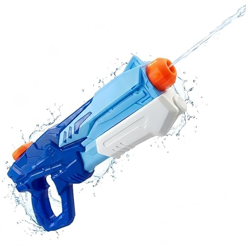 Muslecid Wasserpistole für Kinder und Erwachsene, 600ml Wasserspritzpistole Groß Super Soaker, 8-10m (26-33 ft) Reichweite Spritzpistole Wasser Spielzeug für Sommer, Garten