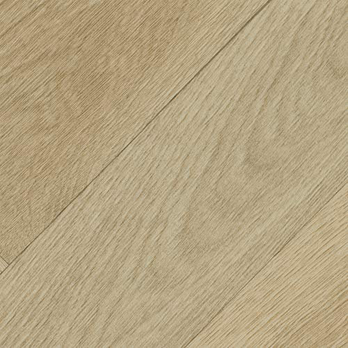 Vinylboden PVC Bodenbelag Turin | Holzoptik Fischgrät Eiche hell creme | 200, 300 und 400 cm Breite | Meterware | Variante: 6 x 4m
