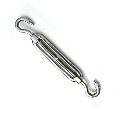 Vogueing Tool Edelstahl Spannschloss Drahtseilspanner Verstellbarer Haken und Haken Spannschloss Drahtspanner für Bau, Flugzeuge, Schiff, Sport (M16)