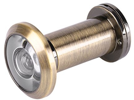 Fdit Zinc Alloy 220 degree Door Viewer Peephole with Heavy Duty Rotating Privacy Cover Safety Door Viewer for 35mm-60mm Door(1#)
