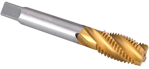 Burkit M24 x 1,5 Spiralnuten-Gewindebohrer, HSS Titanbeschichtet, Spiralnutenstopfen, Gewindebohrer M24 x 1,5