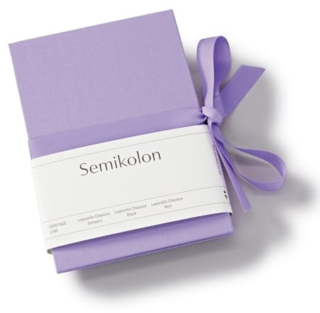 Semikolon 370021 Leporello Classico 12,2 x 17,7 cm - 14 foto 10 x 15 cm - Album fotografico a fisarmonica - lilla seta lilla