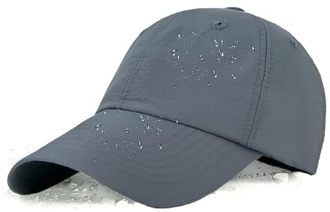YAMEE Unisex Waterproof Baseball Cap Outdoor Hat Quick Dry Sun Hat [All Senson] (Dark Grey)