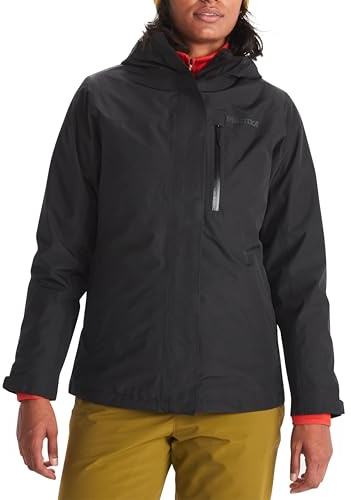 Marmot Kvinnor Wm'S Ramble Component Jacket, Vattentät Jacka, Lätt 3 I 1 Regnjacka Med Huva, Vindtät Regnrock, Andningsbar Vindjacka För Löpning Och Vandring, Black, M