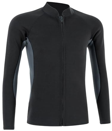 YDQUANI 2mm Wetsuit Top Neoprene Wetsuits Jacket Thermal Long Sleeves Diving Suit for Men Women Scuba Diving Surfing Open Water Swimming Snorkeling