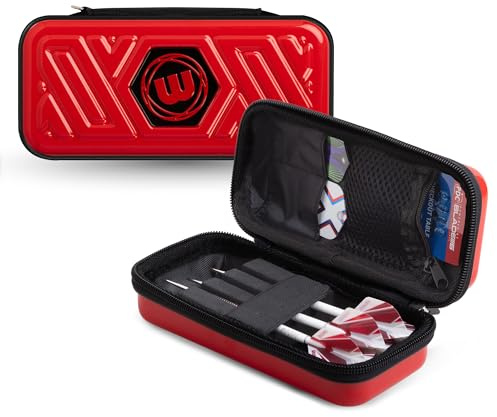 WINMAU Armor Darts plånbok – dartfodral rymmer helt monterade dartpilar och tillbehör – slagsäker, extremt hållbar och säker, Röd, G1