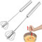 2 Pezzi Frusta da Cucina, 10+12 Pollici Mescolatore Automatico Cucina, Multifunzionale Frustino Cucina, Frusta Semiautomatica in Acciaio Inossidabile per cuocere, Frustare, Battere