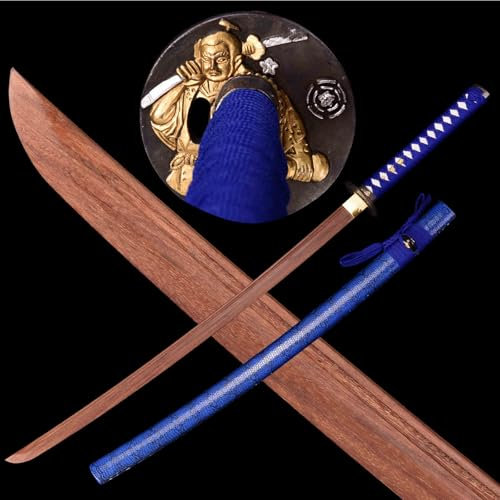 Katana in palissandro naturale 103cm,spada da samurai giapponese in legno con fodero in legno rivestito in pelle,bokken fatto a mano per pratica di kendo,esposizione,cosplay,oggetti di scena,festa