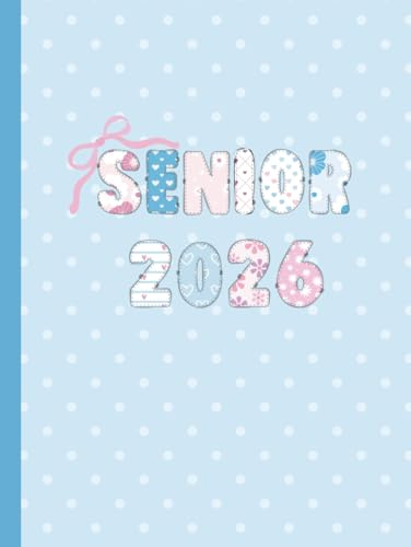SENIOR 2026 BLUE MEMORY BOOK: Signatures, Advice, Quotes, Photos or Notes - Collect Memories from Friends, Teachers & Classmates, High School or ... Hardcover, 100 Blank Pages, 8.25 x 11 inches
