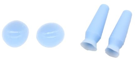 Flaroey Cubierta protectora de silicona para globo ocular, alambre integrado, doble protector de párpado, prótesis, ventosa, color