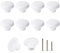ShipeeKin 10x Blanco Puerta Pomo Gabinete Retro Redondo Cerámica Cajón Armario Cocina Pull Asa 32MM con Tornillos de 3 Tamaños