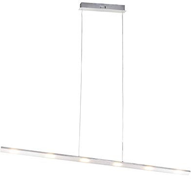 Qazqa Esstisch led Design Pendelleuchte, Pendellampe - Platina - Silber Farbe, 120cm, Ideal als Esszimmerlampe, Bürolampe und Wohnzimmerlampe