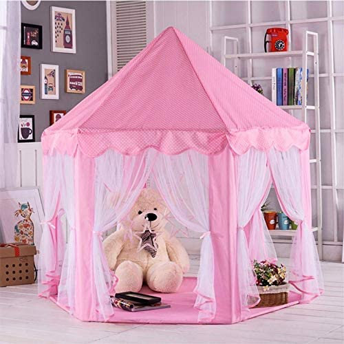 ANAGRE Kinderzelt Spielzelt Babyzelt Spielhaus Prinzessin Rosa Kids Tent Prinz