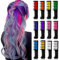 Kalolary 12 Colores Tiza para el Cabello, Temporal Cabello Tiza Peine Cabello Pelo Tiza Peine no Tóxico Lavables Tinte para Cabello para Halloween Navidad Cosplay DIY Fiesta