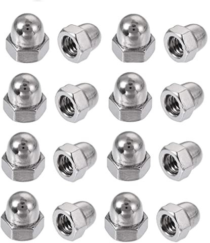 TERF® M10 Dome Cap Nuts M10 (10mm) Steel Dome Cap Hex Nut Head Acorn Nuts Cover - Pack of 10