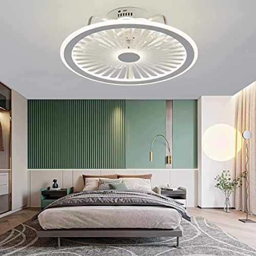 MUNGRA Ventilateur de Plafond avec Lumière et Télécommande Grand Luminaire Ventilateur Plafond Dimmable 6 Vitesses DC Réversible été/hiver Plafonnier Ventilateur Silencieux pour Chambre Salon