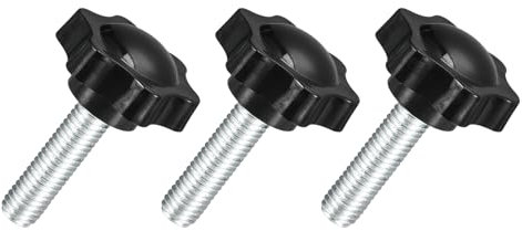 QUARKZMAN 3pz M10 x 35mm Pomelli a Stella, Manopola Serraggio a Forma Esagonale Plastica Vite Manopola Ricambio Serraggio Manuale per Sostituzione Manopola Base Ombrellone