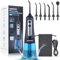 INSMART Irrigador Bucal Portatil, 300ML Irrigador Dental Inalámbrico Portatil Profesional Limpiar Dientes Con 6 Boquillas 4 Modos Para el Hogar y los Viajes, IPX7 Impermeable USB Recargable Para