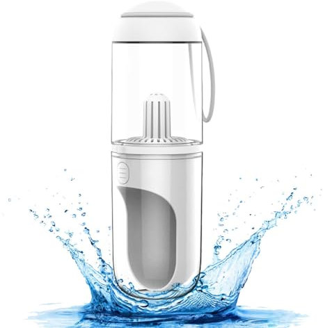 Coogime Gourde pour chien pour les déplacements - Avec bouteille d'eau de 330 ml pour chien et chat