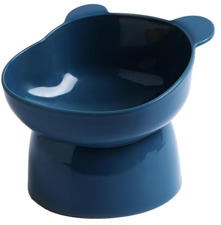 Comedero Gato Elevado Inclinado, Comedero Elevado para Gatos, Tazones de Comida para Gatos, Cuenco Antivomitos Gato, Plato Alto Comida Gato, Cuenco Comida Agua Gato Elevado, Tazón Gato Lavavajillas