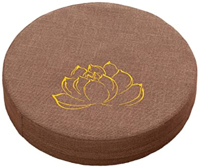 ＡＷＨＡＯ Meditationskissen, Tibetisches Meditationskissen, Bodenkissen für Meditation, Outdoor, Gebet, Wohnzimmer, Khaki 6cm
