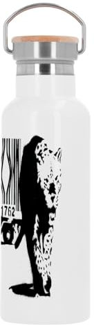 Edelstahlflasche Thermosflasche Thermosflasche - Banksy Leopard Panther Code Bars Gage - 500 ml