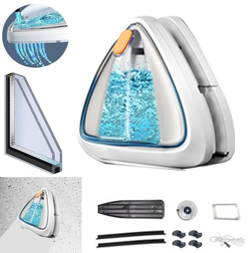Hooha Fensterputzer Magnetisch Double Side Magnetic Fensterreiniger Einfachverglasung Doppelverglasungen Glasreinigungswerkzeuge mit Sicherheitsseil Speicherbarem Wasser3-8/8-15/15-26/25-35mm(8-15mm)