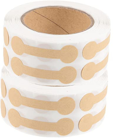 Veemoon Tamper Proof Sealing Labels Kraft Paper Stickers for Rings Necklaces and Packaging 2 Rolls
