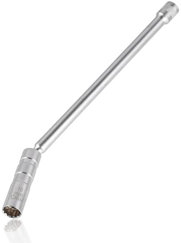 YFaith Spark Plug Wrench 16 mm, Magnetic 360° Rotating Glow Plug Wrench, 16 mm Spark Plug Wrench Magnetic, 12 Groove Spark Plug Socket Wrench for Car Repair