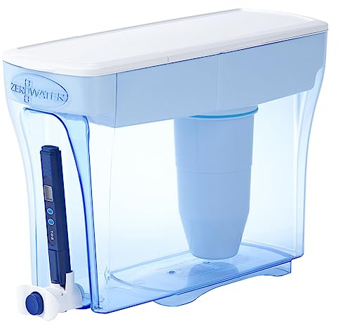 ZeroWater 30 kopp vattendispenser med avancerat 5-stegsfilter + vattenkvalitetsmätare, 7,1 liter, KC54962