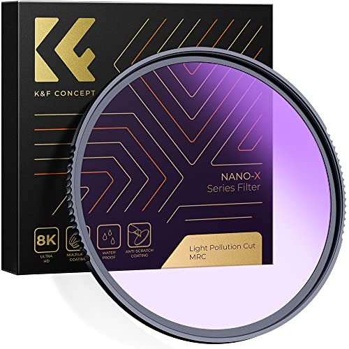 K&F Concept Nano-X 82mm Natural Night Filter Astroklar Nachtlicht Light Pollution Filter für Nachtaufnahmen Astrofotografie mit 28-lagiger Beschichtung | FE707 Lichtverschmutzungsfilter für Nachtfotografie Astrofotografie mit Nanobeschichtung