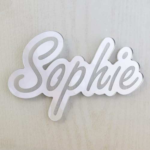 Personalised Mirror Letters Word Door Name Plaque Girl Boy Bedroom Room Sign